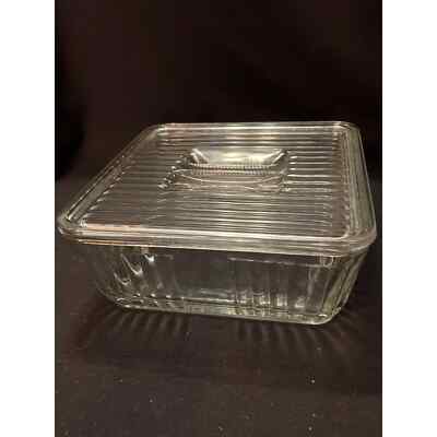 Vintage Anchor Hocking 1932 Vintage Design Square Refrigerator Dish ...