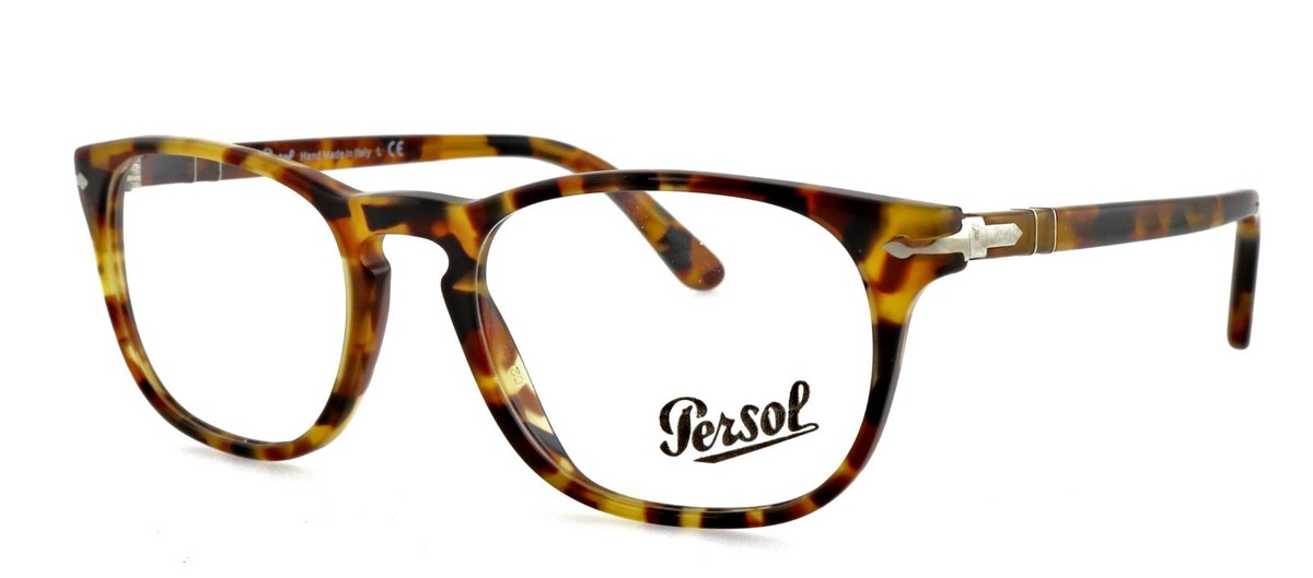 New PERSOL PO 3121-V 1052 52mm Madreterra Brown Eyeglasses Frames