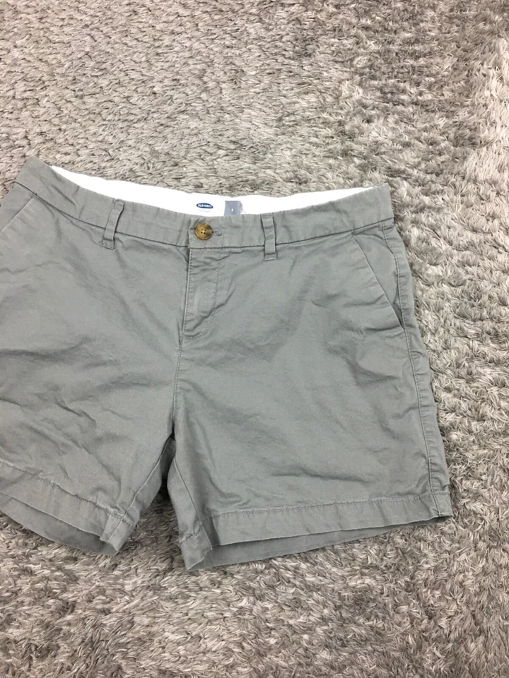 Pantalones cortos chinos caqui Old Navy para mujer talla 6 gris algodón Foto 2 de 4