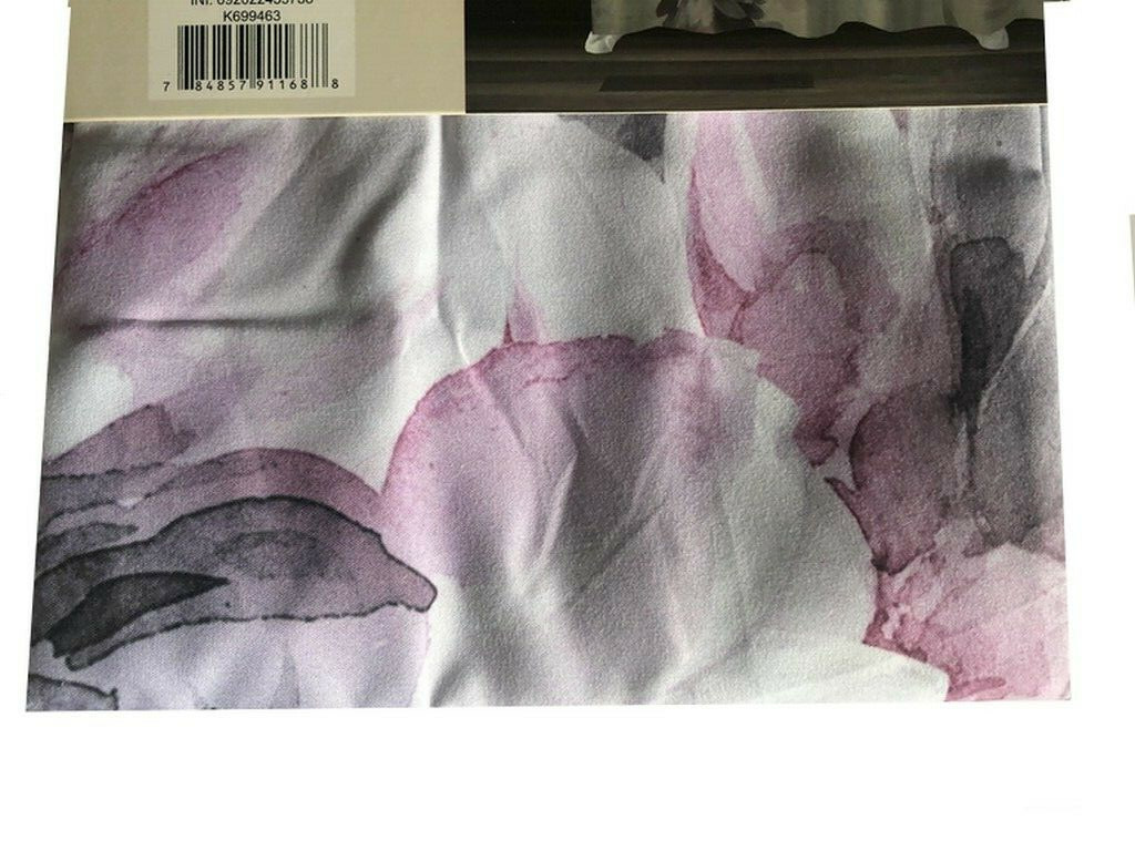 Idea Nuova Watercolor Fabric Shower Curtain Mums Floral Bathroom Spring 72x72"