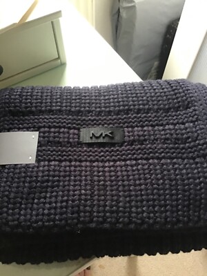 Michael Kors Blue Chunky Scarf BNWT With Gift Bag Logo UK