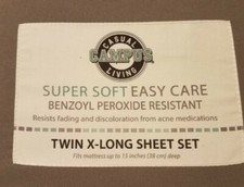 NEW Casual Campus Living Super Soft Easy Care Twin XL Sheet Set in Graphite