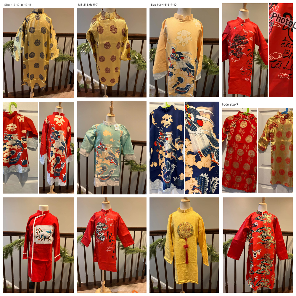 NEW Vietnamese Traditional Dress for kids Boys AO DAI TRE EM TET VIETNAM #3 Tet