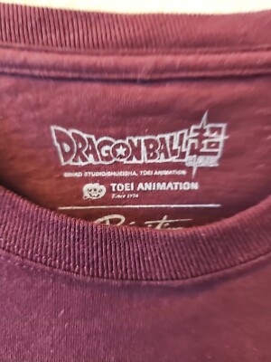 Dragon Ball Super Z x Primitive T Shirt Mens Size Small Maroon
