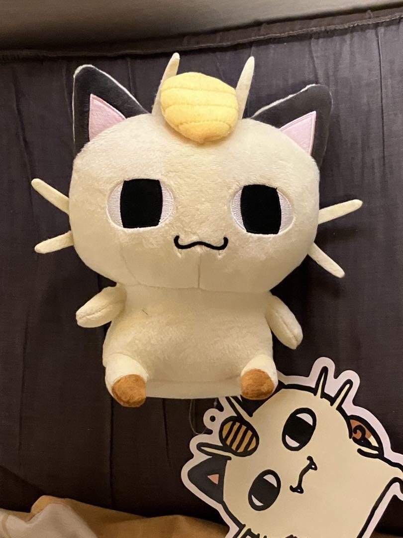 Pokemon Center 24 Hours CHU Meowth Stuffed Plush Doll Illustrated