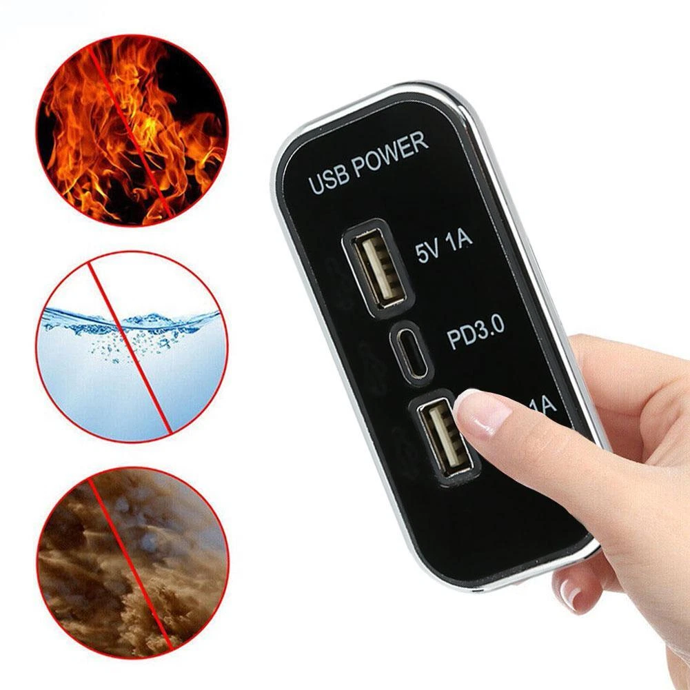 PD 3.0 USB C Port Fast Charge Power Delivery Socket Power Mount Panel R3S4