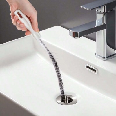 1Pc Drain Hair Cleaner Clog Pipe Dredge Bathroom Hair Sewer Sink Cleaning Brush