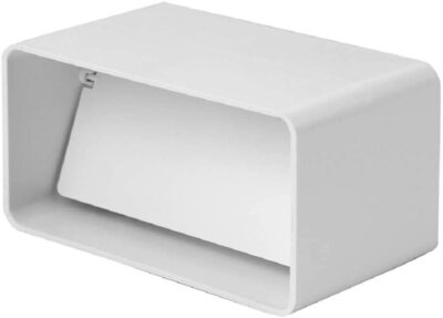 Flachkanal Rückschlagventil 110 mm / 55 mm Kanal Rohrverbinder mit Klappendämpfer