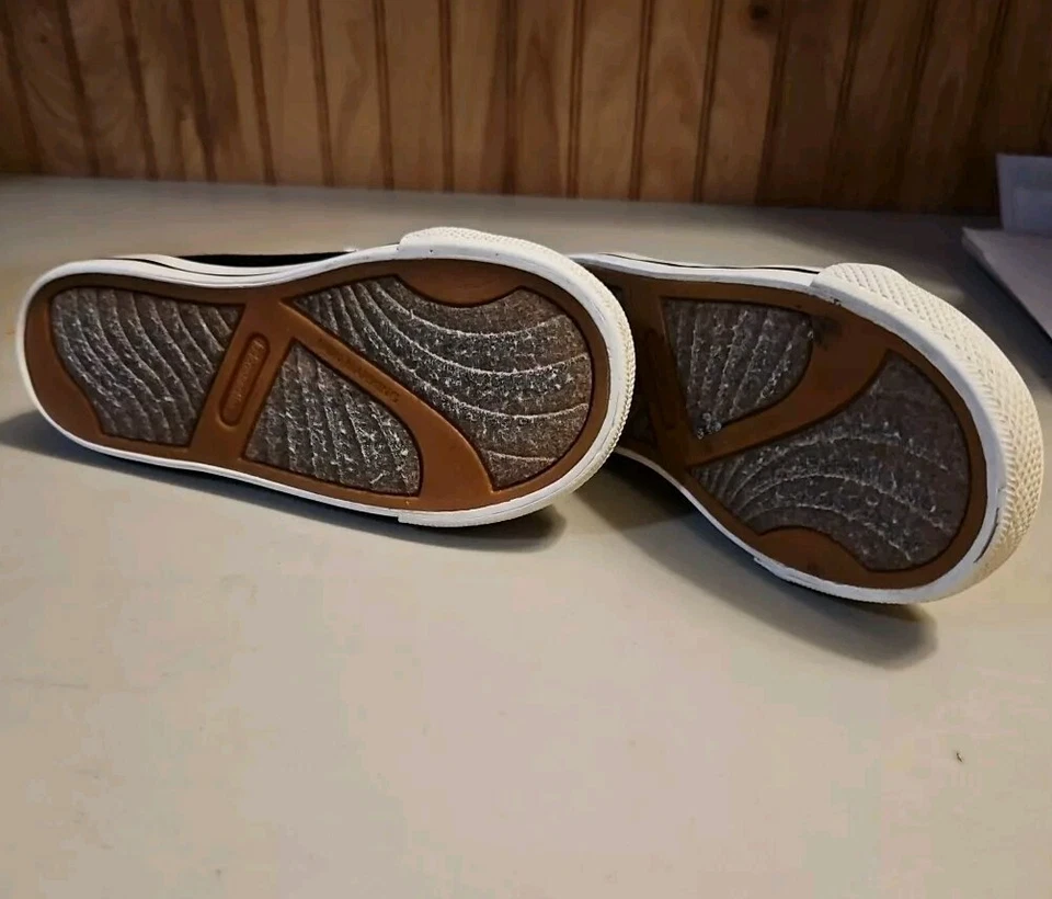 Tênis de cano alto masculino de lona preta tamanho 9,5 - Imagem 4 de 4