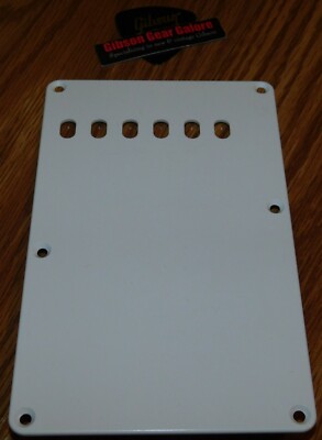 Fender Stratocaster Cavity Plate Trem Cover 57 Reissue White Guitar Parts Screws