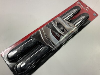 Pilot MD-026E Universal Black / Chrome Hidden Bumper Guards Set, 4PC