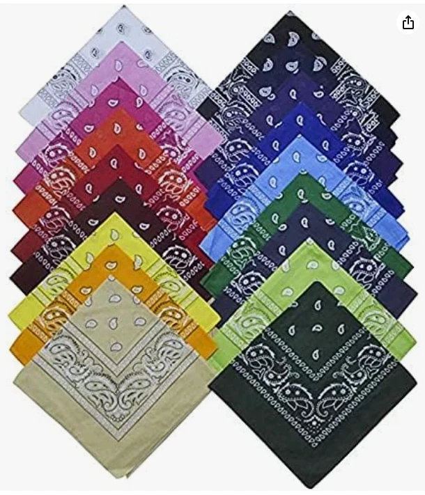 Pacote com 12 bandanas 100% algodão da coleção Kaiser - Imagem 2 de 4