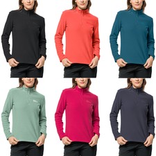 Jack Wolfskin Womens Taunus Half Zip Outdoor Warm Winter Pullover Fleece