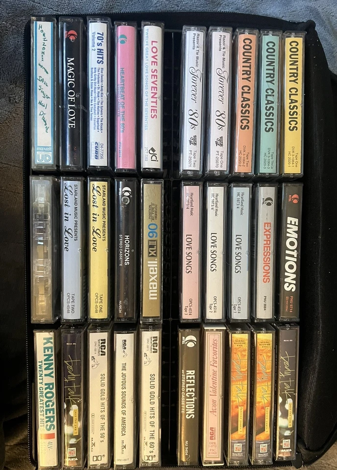 Cassette Lot Of 29 70’s Easy Listening , Love Songs , Club Published Titles Foto 2 de 3