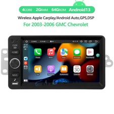Car Stereo Radio Navigation Head Unit For 2003-2006 Gmc Chevrolet Carplay Camera