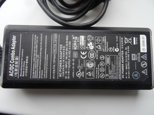 IBM LENOVO NOTEBOOK LAPTOP PSU POWER ADAPTER P/N 73P4504 FRU 73P4505 72W 16V 4.5
