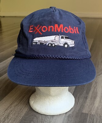Vintage Exxon Mobile Truck Fuel Gasoline Delivery Rope Hat Florida ...