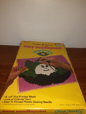 Vintage CABBAGE PATCH KIDS Easy Needlepoint by Colorforms 1990 Complete w/ Box