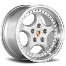 18" PORSCHE 911 RIMS SILVER MACHINE LIP WHEELS FOR PORSCHE 911 / 918 / 928 / 944