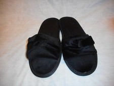 Charter Club Female Black Slippers size M 7-8 