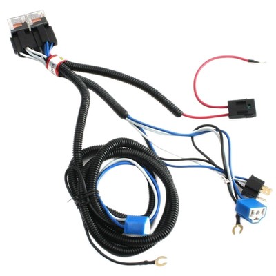 2X(Car 12V H4 9003 Lamp Bulb Headlight Wire Wiring Harness Kit Relay