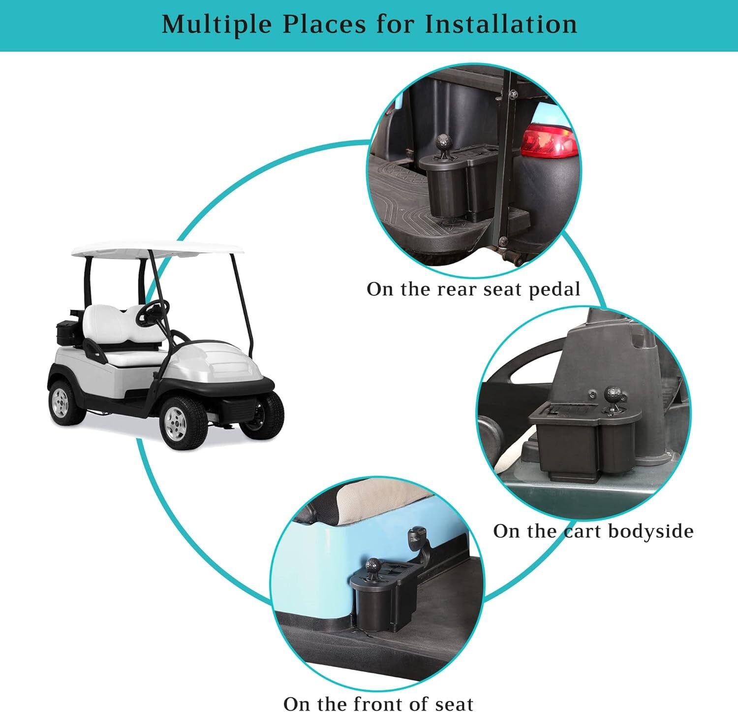 10L0L Golf Cart Ball Washer, Golf Club Head Cleaner for Yamaha EZGO