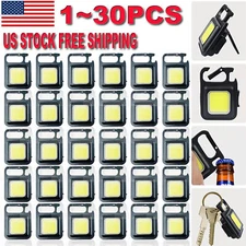 1- 30X Mini Torch Rechargeable USB LED Light Flashlight COB Work Lamp Pocket US