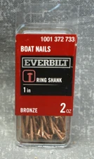 1"  Copper  Bronze Finish Boat Nails Ring Shank, 1/4 lb / 4oz