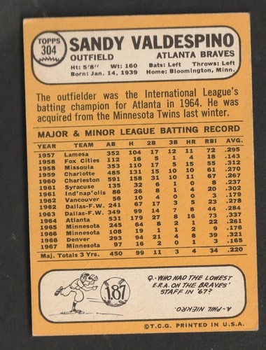 1968 Topps Baseball Cards Scegli una carta a scelta 295-660 EX X-MT 1/25 Set Break - Foto 13 di 490