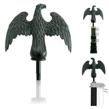 Flag Pole Topper, Flagpole Eagle Topper Black Finial Ornament for 20/25/30Ft