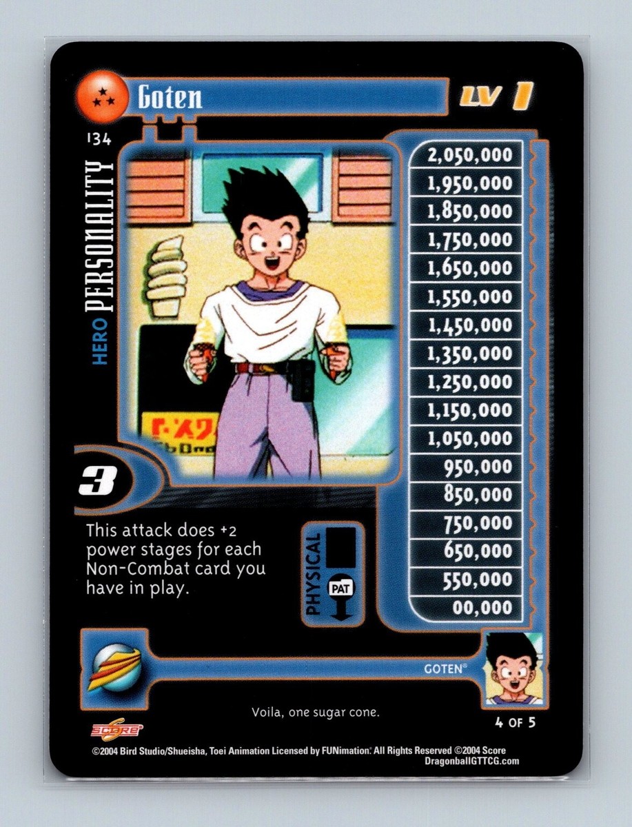 Dragon Ball GT TCG - Goten 134 - Personality Score Baby Saga | eBay