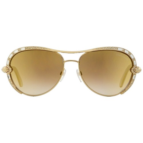 ROBERTO CAVALLI SRC008V 400P GOLD GREY AVIATOR AUTHENTIC 
