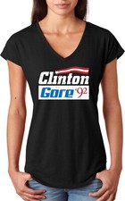 Clinton Gore 92 Ladies Triblend V-Neck Shirt