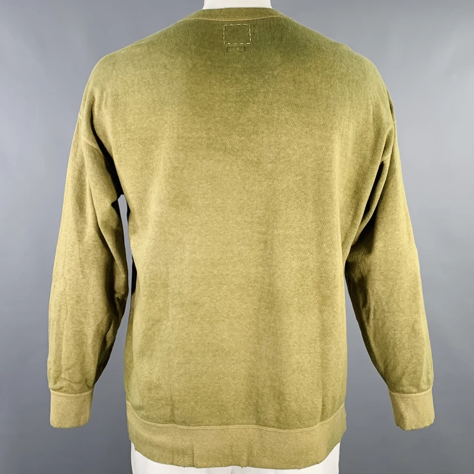Sudadera VISVIM Talla L Jumbo SB Sudadera Verde Teñida Algodón Envejecido Cuello Redondo Foto 3 de 4