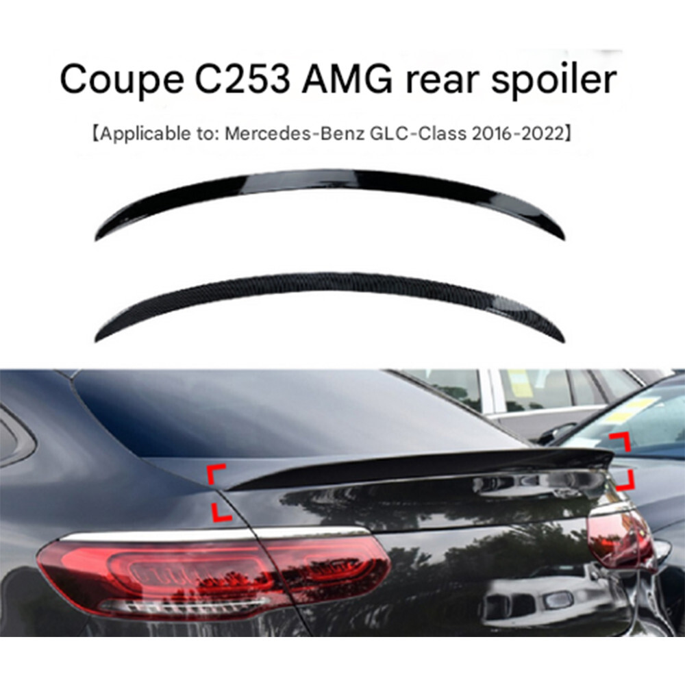 Spoiler Posteriore CAIXCAR Per Mercedes GLC Coupé C253 Dal 2016 - Nero Lucido - Foto 7