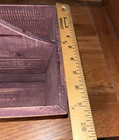 1950's Farmhouse Antique Primitive Wood Divided Cutlery Tray/Caddy Tote Dark Red — photo 10