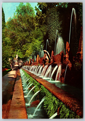 c1970s Tivoli Viale Delle Cento Fontane Fountain Vintage Postcard