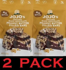 2x JoJo’s Organic 70% Dark Chocolate Peanut Butter Filled Bars 15.6 Oz - 2 PACK