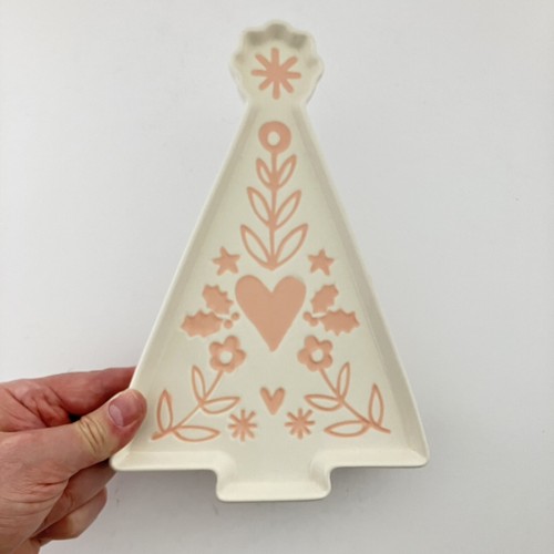World Market Scandinavian Ceramic Plate Shaped Like Christmas Tree NEW No Box - Picture 12 of 16