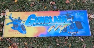 Original Sega Deluxe Marque From Gunblade NY  Arcade  44 X 14