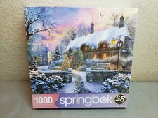 "Christmas Cottage" - Springbok Puzzle 1000 pc, Sealed, New