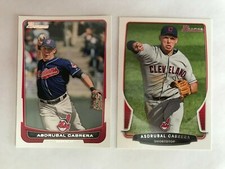 (2) Asdrubal Cabrera Card Lot 2012 Bowman/2013 Bowman Washington Nationals