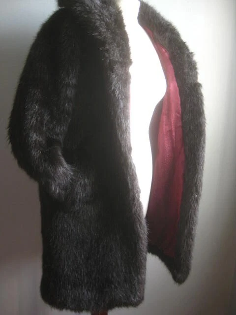 BIBA FAUX FUR COAT JACKET 8 small grizzly bear brown oversized blogger teddy - Image 2 of 4