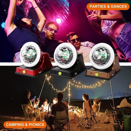 Solar Charging Colorful Magic Ball RGB Atmosphere Light, Solar-Disco Ball Light - Picture 7 of 13