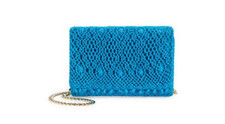 Camila Mesar Turquoise Macrame Bag 