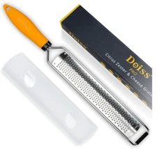 Deiss PRO Cheese & Lemon Zester – Heavy Duty Grater for Fruits & Vegetables