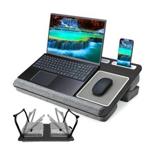 Ergonomic Lap Desk Tray - with Adjustable Dual Cushion Wrist Rest  Mouse Pad