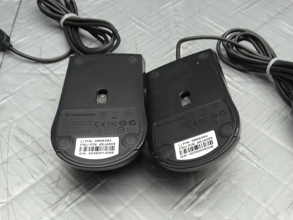 Lenovo MSU1175 Optical Scroll 2 Button Mouse 45J4889 (Lot of 2) - Image 4 of 4