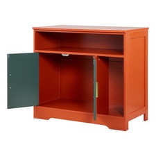 Cat Litter Box Enclosure, 31 in Hidden Cabinet with Shelf Storage, Wooden End