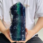 Natural Fluorite Obelisk Quartz Crystal Healing Reiki Wand Tower Point 3500g — photo 1